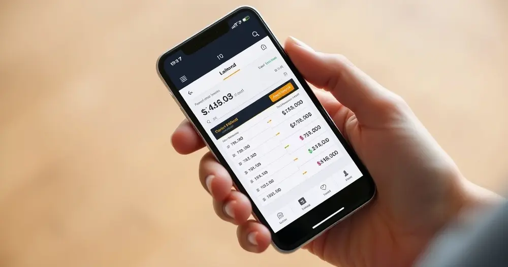 celular exibindo gráfico de cotação de moeda estrangeira