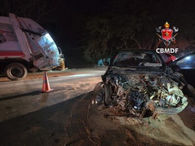Acidente na DF-440 deixa uma ferida em Sobradinho