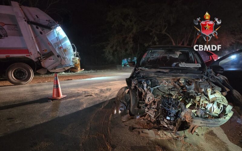 Acidente na DF-440 deixa uma ferida em Sobradinho